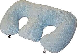 Twin Z Pillow Blue - Breastfeeding, Bottlefeeding, Tummy Time, Reflux, Support and Pregnancy! No Foam! The Ultimate Baby Essentials! The Best in Twins Baby Gear!