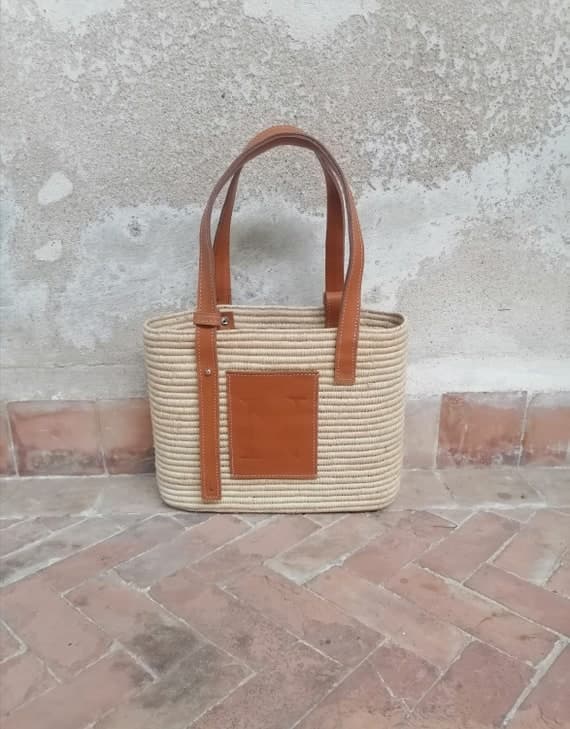Moroccan Straw Bag, Personalized Straw Bag With Initial, Straw Bag With Leather Handles, Gift for Women - Etsy