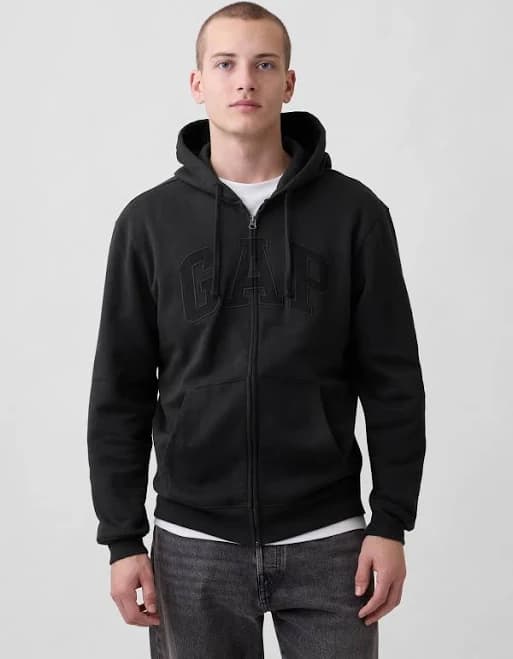 Gap Men's Vintagesoft Arch Logo Zip Hoodie