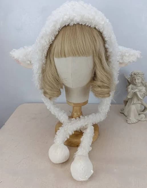 Sweet Lolita Faux Shearling Lamb Ear Hat