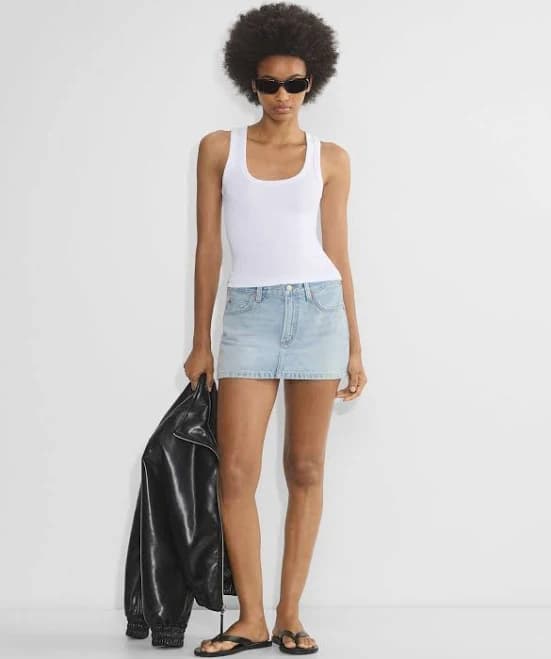 Denim Forum Women's The '90s Vintage Micro Denim Skirt