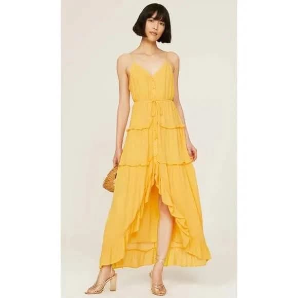 Slate & Willow Sleeveless Tiered V Neck Maxi Dress