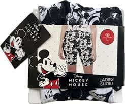 Mickey Mouse Disney Bicycle Shorts Large Black & White Pattern Cotton Aldi 2024 | eBay