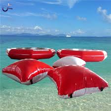 Large Size 10x3m Inflatable Water Catapult Blob, Beach Inflatable Water Jumping Pillow With Multi Color Strips| Alibaba.com