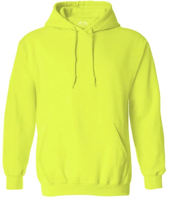Joe's Mens Hooded Sweatshirts: Regular and Tall Sizes, Neon Yellow / Small