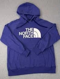 The North Face Hoodie Women's Half Dome Pullover MED Purple Sweatshirt Kangaroo