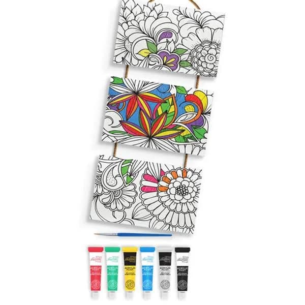 Anker Play Paint Your Own Exotic Flowers Mini Canvas Kit