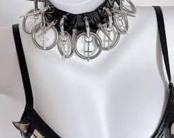 Gothic Choker With Skull,spike Choker,gothic Collar, Vintage Choker,pvc Choker,punk Style Fashion Necklace - Etsy
