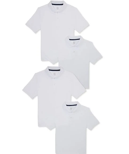 Wonder Nation Boys 2-Pack School Uniform Polo Shirts