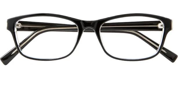 Women's Ecv Linda | Cat-Eye Glasses | Black Clear Plastic Frames | Canny Vision Glasses