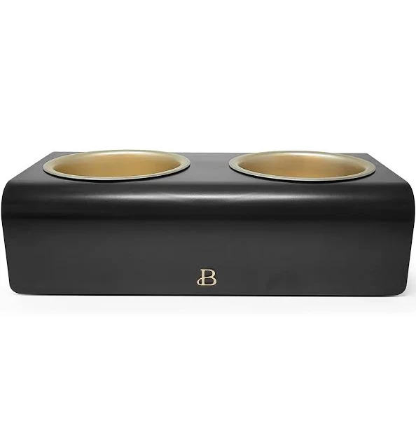 Drew Barrymore Beautiful Double Elevated Stainless Steel Pet Bowl