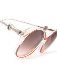Saint Laurent Pre-Owned 1970s Oversized Gradient Sunglasses | White | FARFETCH BH