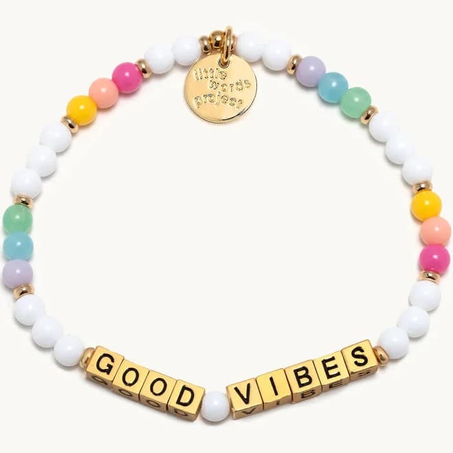Little Words Project Good Vibes Gold Bracelet