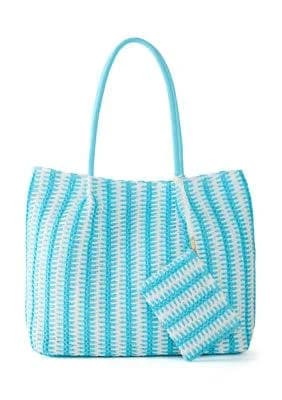 Bueno Straw Stripe Tote