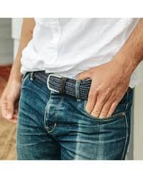 Anderson's Stretch woven belt - Navy | undefined | Huckberry