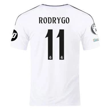 adidas Mens Real Madrid 24/25 Home Jersey Replica Rodrygo xl white
