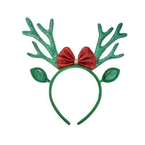 Christmas Antler Headband Glitter Reindeer Ears 1 Count (pack Of 1)
