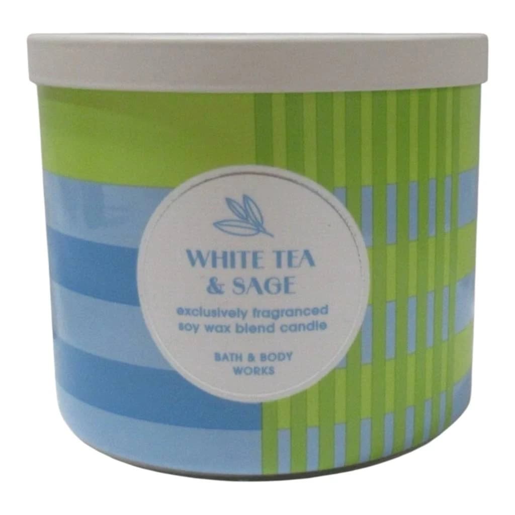 Bath & Body Works White Tea & Sage 3-Wick Candle
