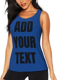 Amazon.com: Custom Tank Top Women Add Your Text Image Design Your Own Printing Personalized Racer Tank Top Blue : Clothing, Shoes & Jewelry
