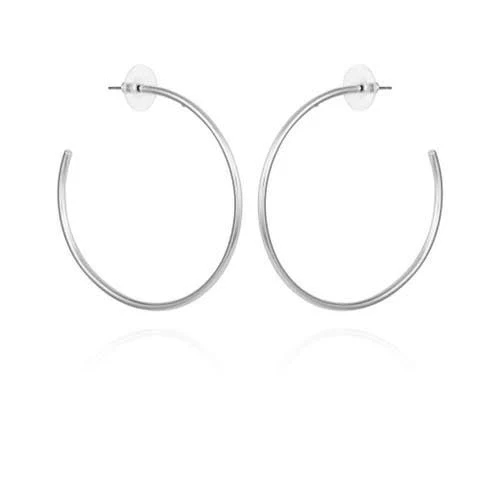 Vince Camuto Large Hoop Earrings in Silver Tone at Nordstrom