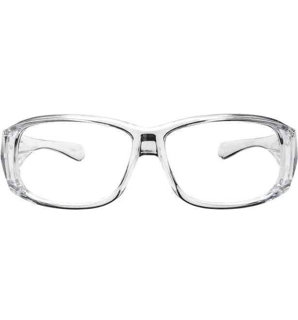 Cassius Acetate Rectangle Glasses, Transparent