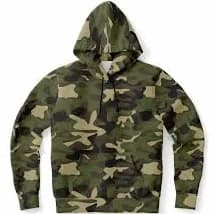 Green Camo Hoodie, Camouflage Pullover Men Women Guys Ladies Adult Aesthetic Graphic Cotton Hooded Sweatshirt with Pockets