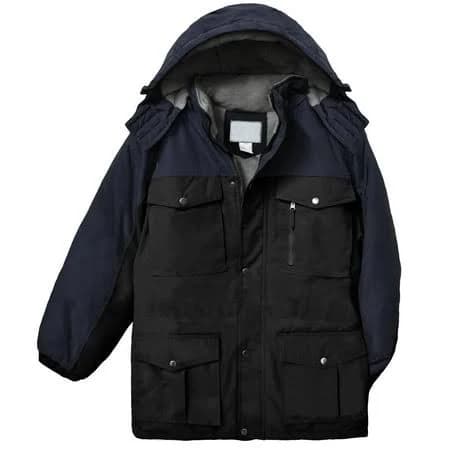 Victory Sportswear Men's Color Block Insulated Hooded Parka