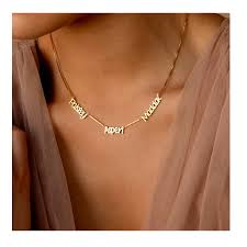 Gold Plated Personalized Name Pendant Necklace - SUXUAN