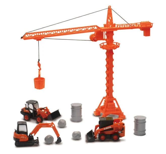 Kubota Construction Vehicles & Crane Set