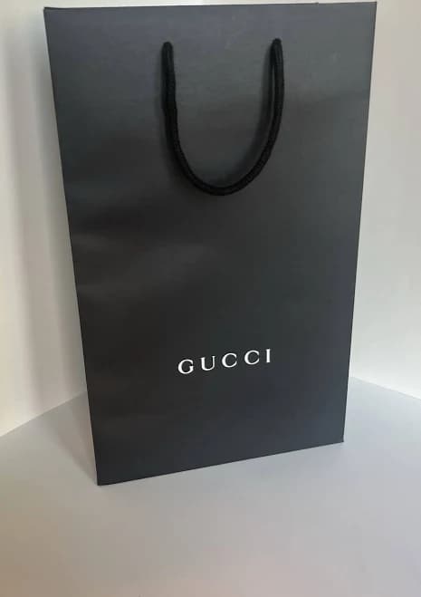 Gucci Black Paper Shopping Bag 11 Inch Height