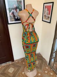 Sexy Stretchy African Print Maxi Dress Open Back - Etsy
