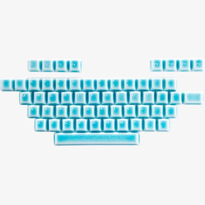 Custom Cherry MX Keycaps in a Variety of Colors Blue Crazed/White