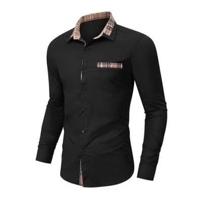Men's Plaid Long Sleeve Button Down Shirt