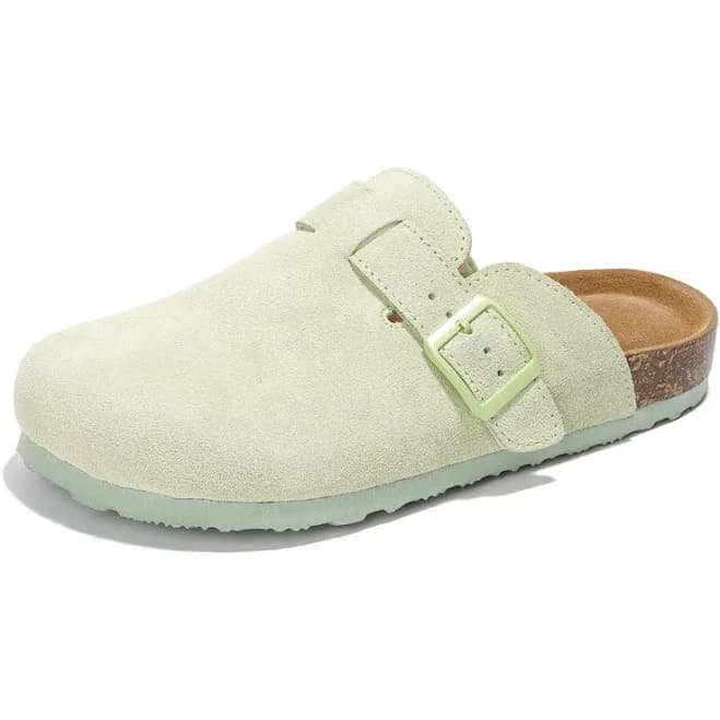 Comfort & Style Women's Suede Memory Foam Clogs