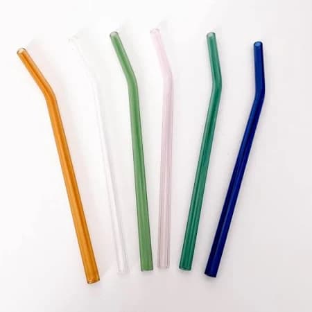 Reusable Bent Glass Straw