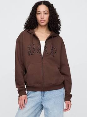 Gap Women's Relaxed Gap Logo Zip Hoodie
