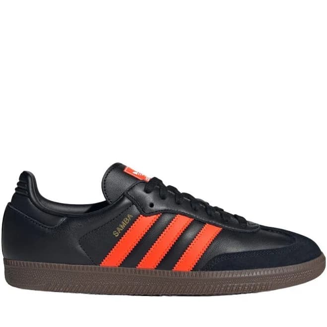 Adidas Samba Og Low Top Sneakers - Core Black / Impact Orange / Gum