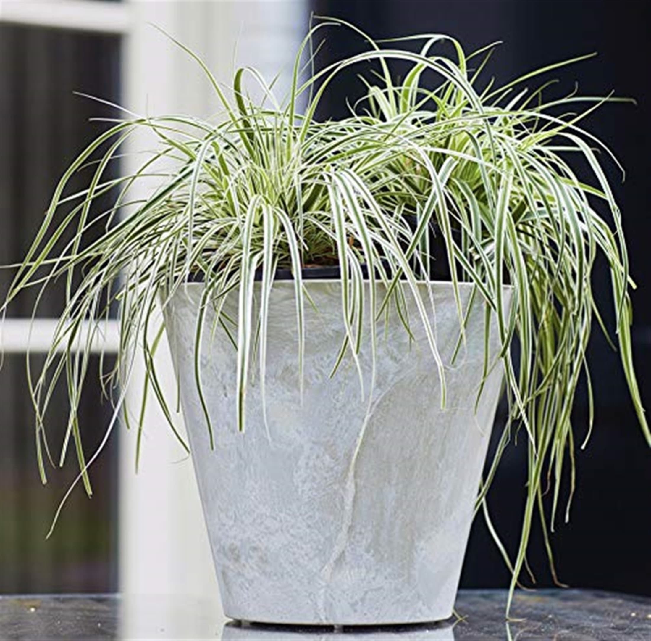Novelty ArtStone Napa Round Planter, Grey 6" - Esbenshades