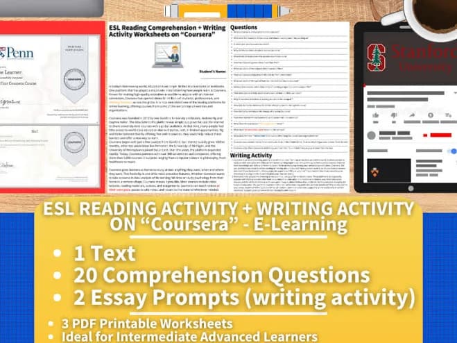 ESL Reading Comprehension + Writing Activity - Coursera - E-Learning