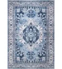 Abani Molana Traditional Blue Medallion Area Rug