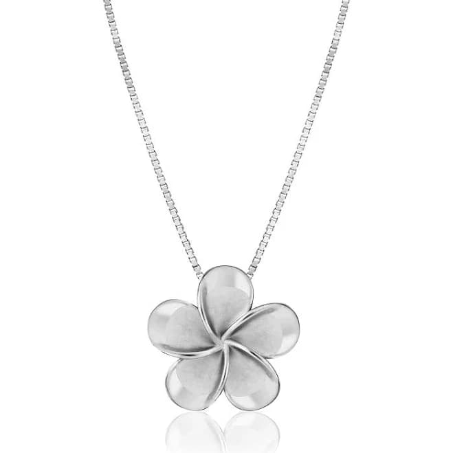 Sterling Silver Plumeria Pendant