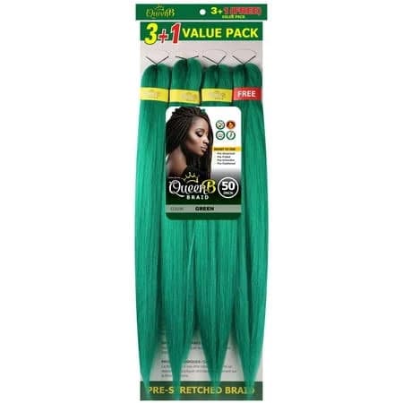 Queenb 4 Pack Pre-Stretched Braiding Hair