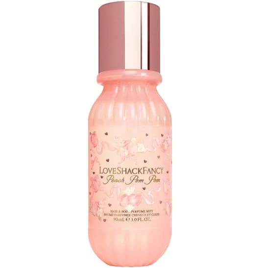 LoveShackFancy Mini Peach Pom Pom Hair & Body Mist