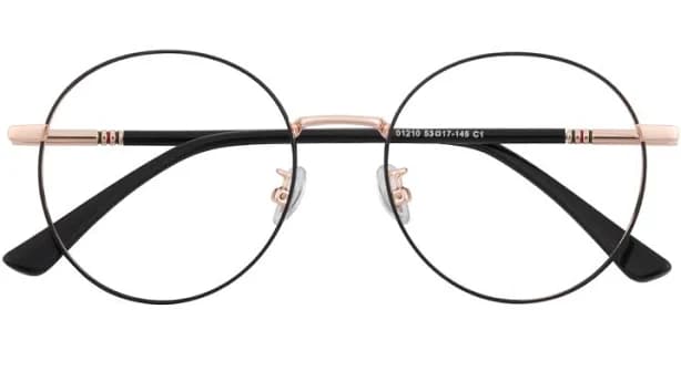 Round Black Blue Light Glasses - FM1813 Traverse