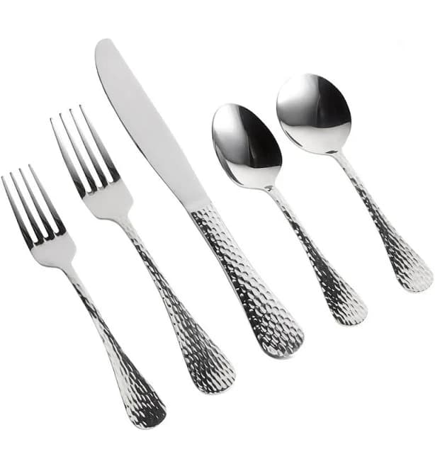 Acopa Industry 18/0 Stainless Steel Heavy Weight Flatware Set with Service for 12 - 60/Pack