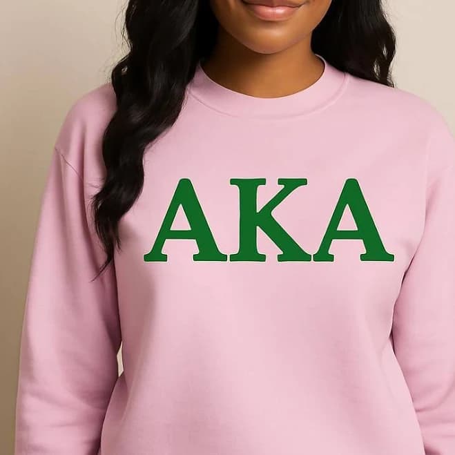 Alpha Kappa Alpha Lettered Greek Crewneck