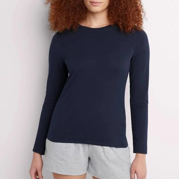 Hanes Women's Long Sleeve Cotton T-Shirt
