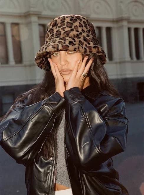 Princess Polly Frankle Faux Fur Bucket Hat