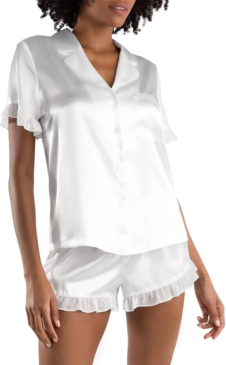 In Bloom Women's By Jonquil Alice Satin Shortie Pajama Set