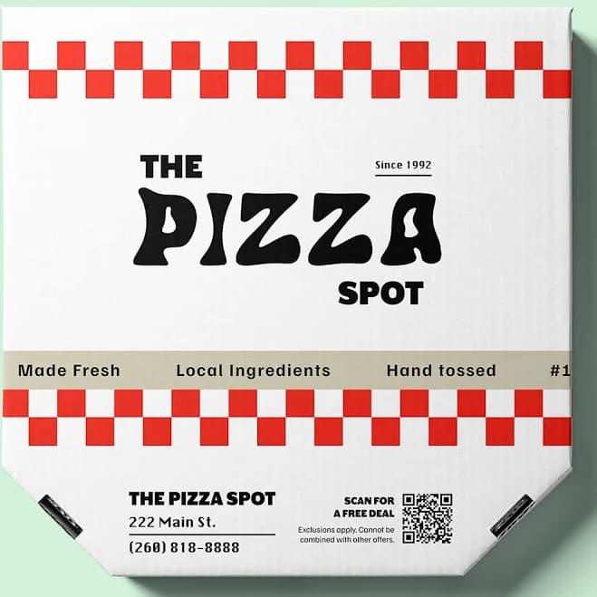 Custom Pizza Box with Bevel